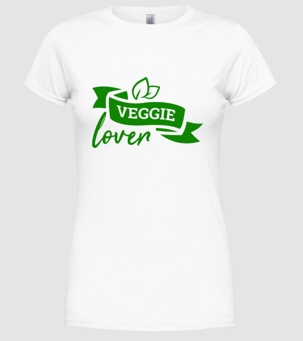 Veggie lover Iubitor de legume model alb pe tricou