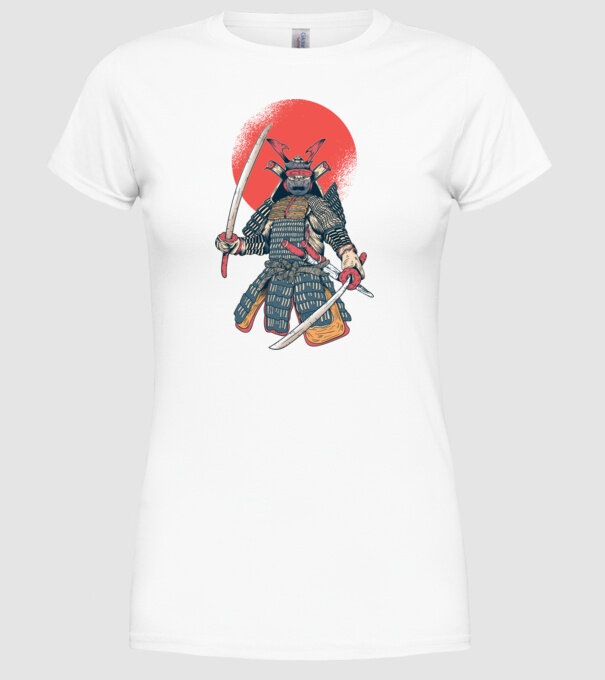 Vintage Samurai tricou arte marțiale orientale model alb pe tricou