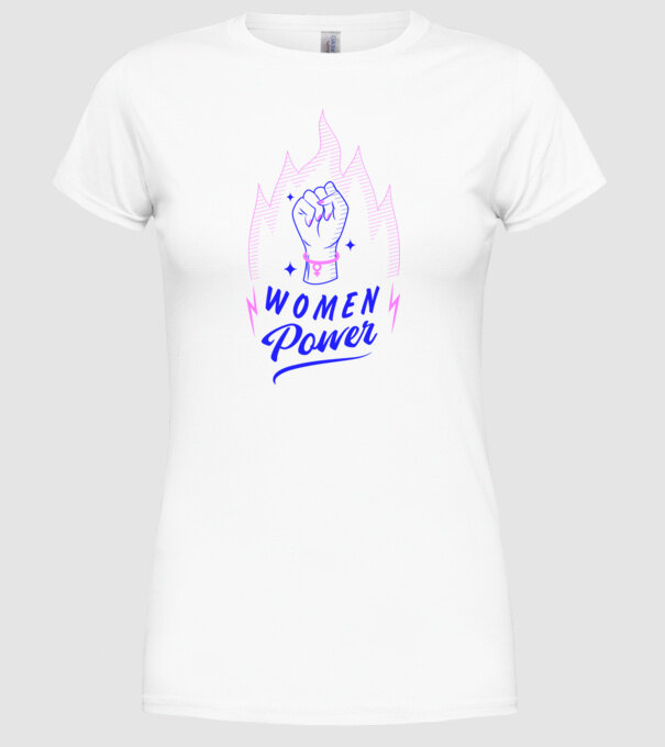 Women Power Ziua Femeii model alb pe tricou