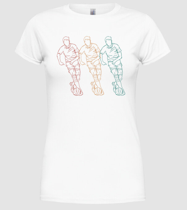 Fotbalist Retro model alb pe tricou