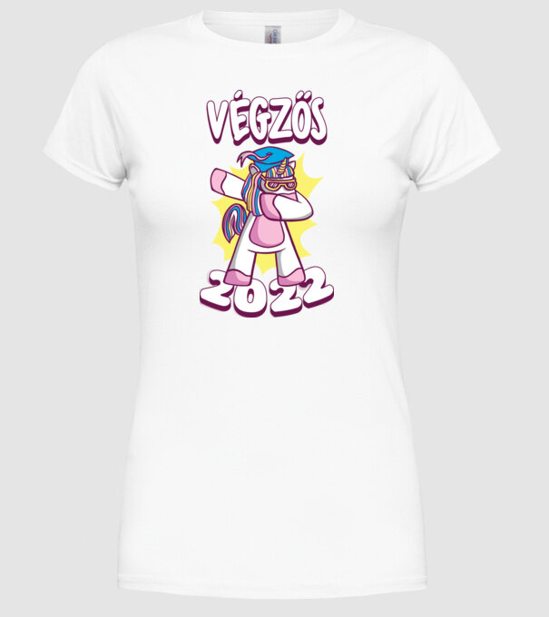 Inorog Absolvent model alb pe tricou