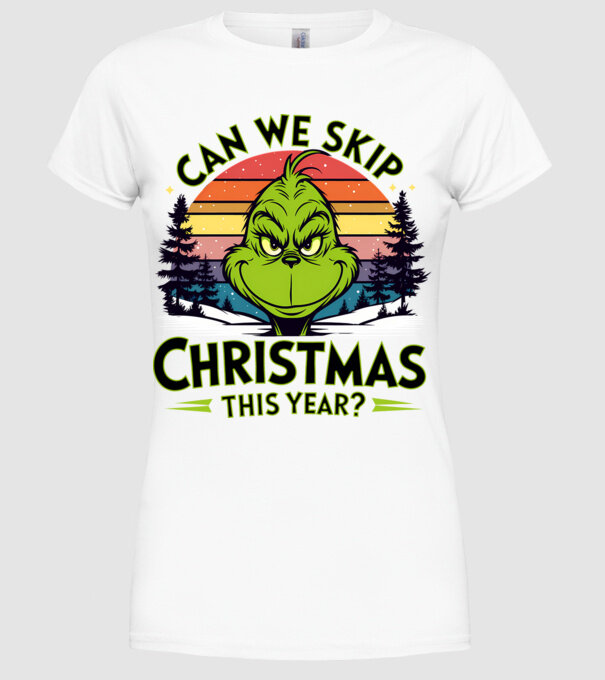 Can we skip christmas this year model alb pe tricou