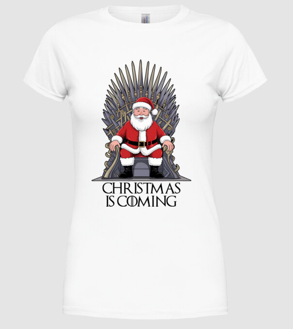 Christmas is Coming Alb model alb pe tricou