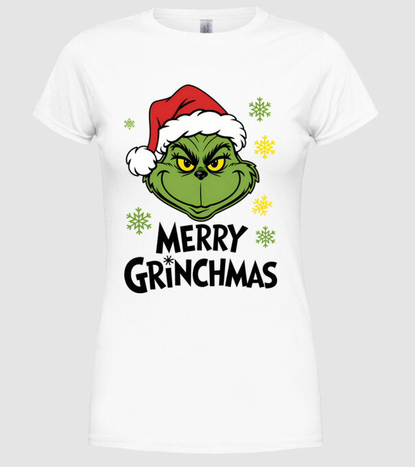 Merry Grinchmas Alb model alb pe tricou