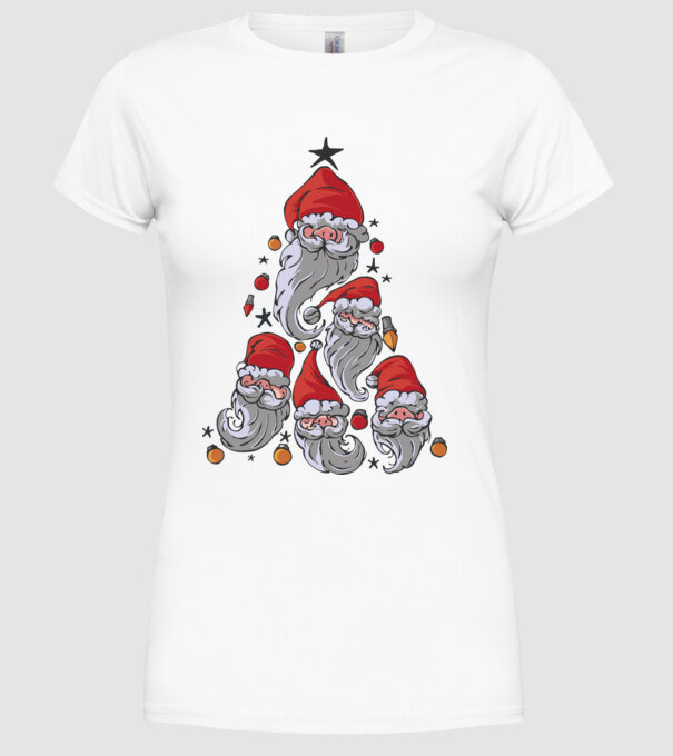 Pitici pentru pomul de Crăciun model alb pe tricou
