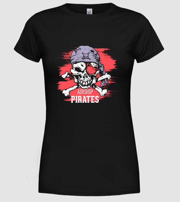 Airship Pirates - Pirat model negru pe tricou