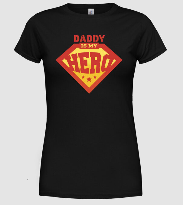 Tata este Supereroul meu model negru pe tricou