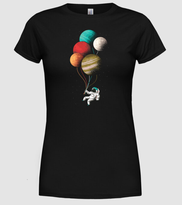 Astronaut Balloons baloane astronaut model negru pe tricou
