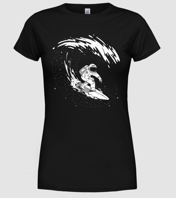 Astronaut Surf amuzant tricou amuzant astronaut model negru pe tricou