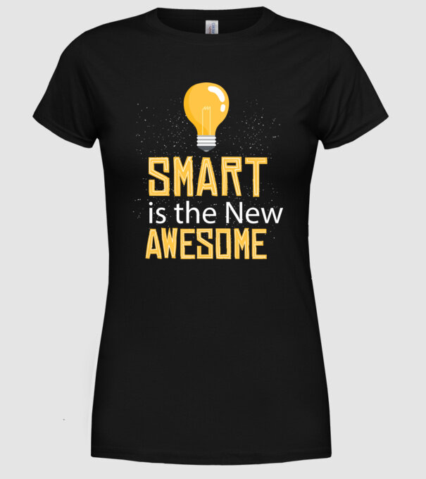 Smart este noul cool model negru pe tricou