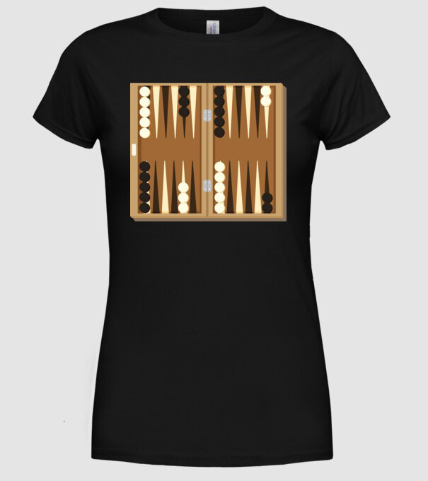 Joc de table model negru pe tricou