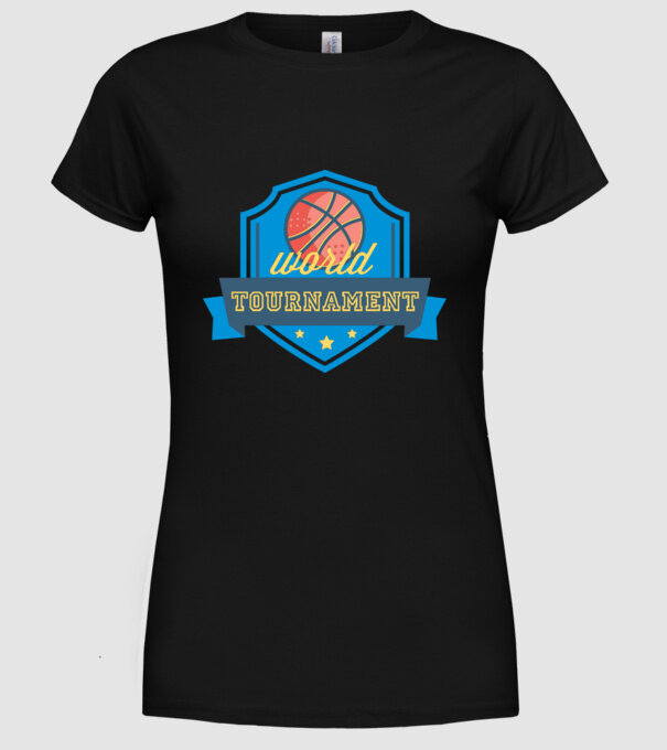 Basketball Tournament model negru pe tricou