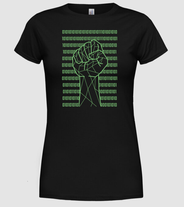 Pumn binar model negru pe tricou