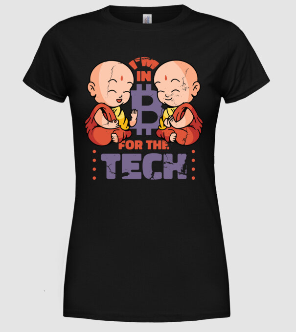 Călugări Buddha Bitcoin model negru pe tricou