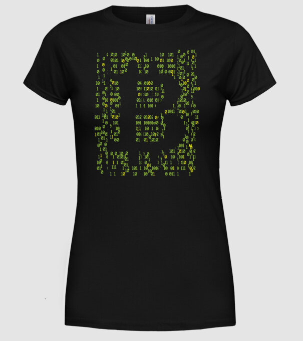 Bitcoin Matrice model negru pe tricou