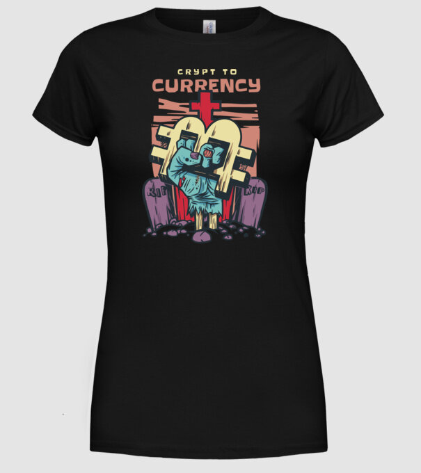 Cimitir Bitcoin model negru pe tricou