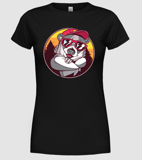 Bursuc model negru pe tricou