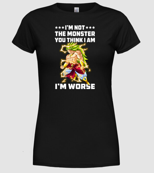 Brolly monster Dragonball model negru pe tricou
