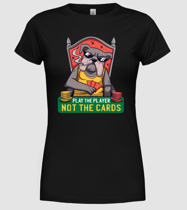 Bulldog Poker model negru pe tricou