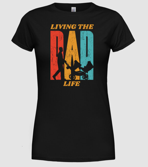 Dad Life pentru tata model negru pe tricou