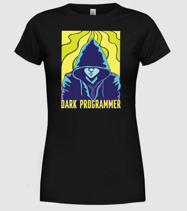 Dark Programmer model negru pe tricou