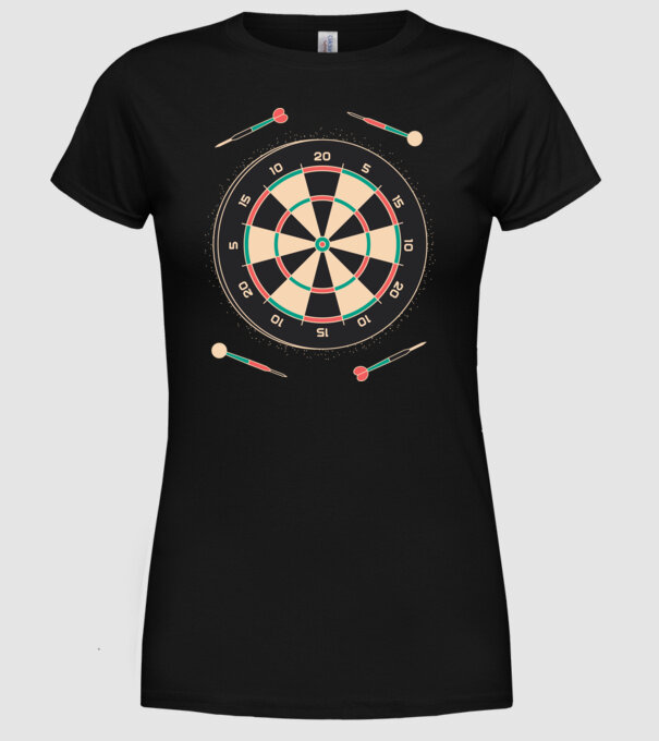 Tablă Darts model negru pe tricou