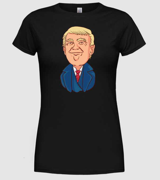 Donald Trump model negru pe tricou