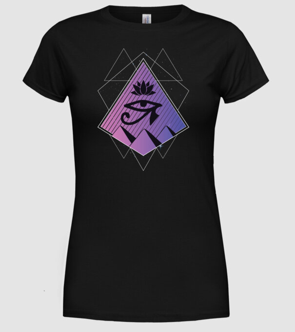 Egipt simbol geometric model negru pe tricou