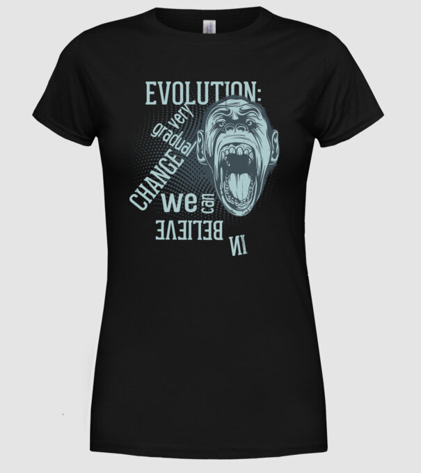 Evolution - Very gradual change model negru pe tricou