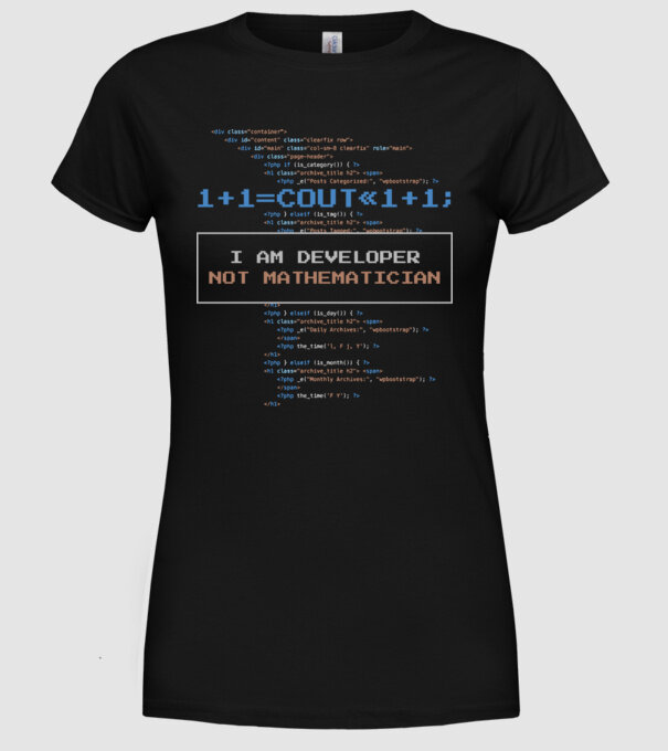 Tricou pentru developeri model negru pe tricou