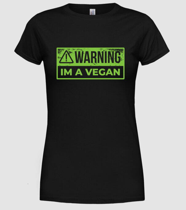 Atenție, sunt vegan model negru pe tricou