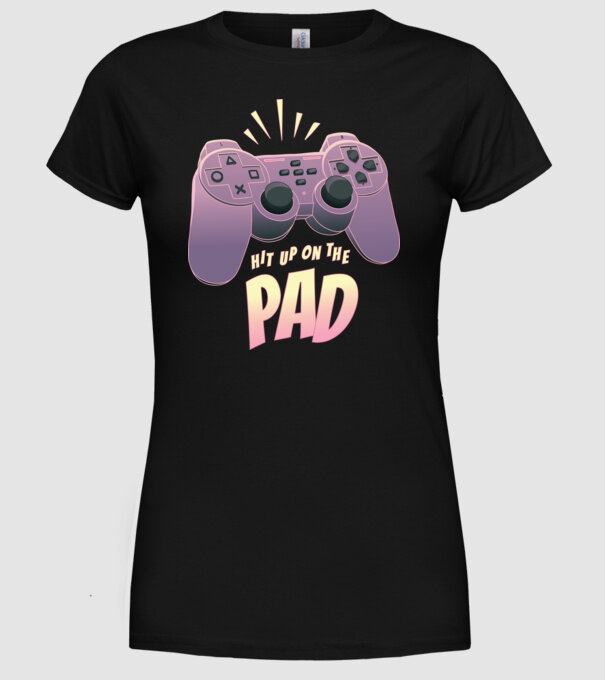Gamer Controler model negru pe tricou