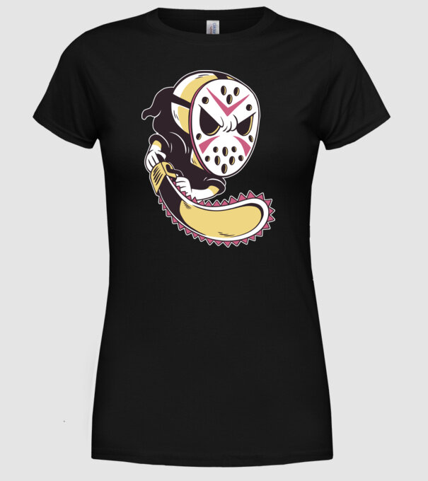 model negru pe tricou