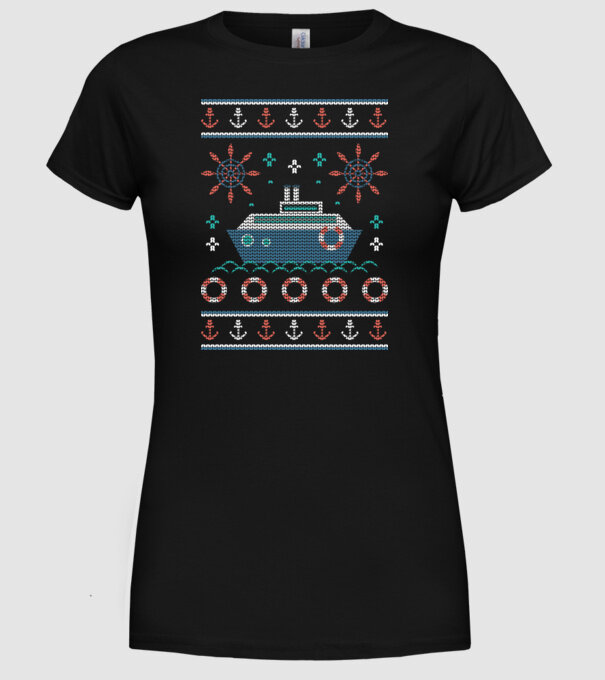 Pulover urât cu vapor model negru pe tricou
