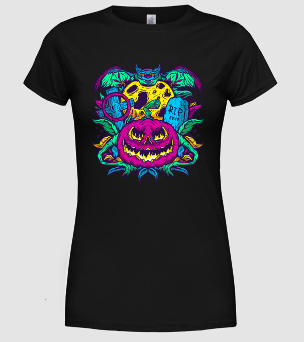model negru pe tricou