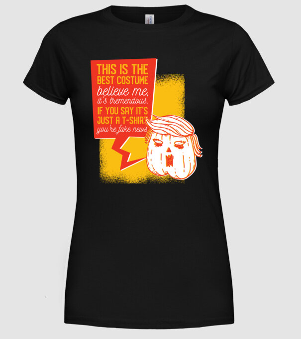Halloween Trump cap de dovleac model negru pe tricou