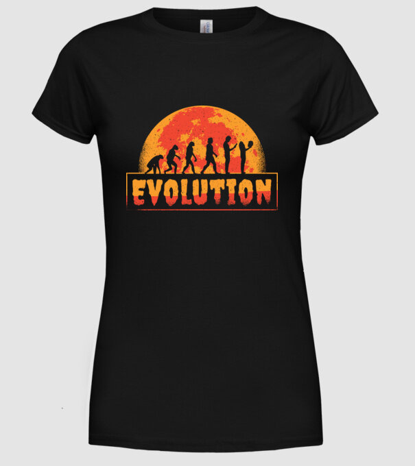 Evoluție Horror model negru pe tricou