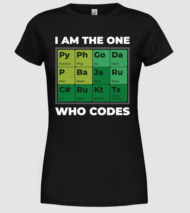 I am the one who codes tricou amuzant programator model negru pe tricou