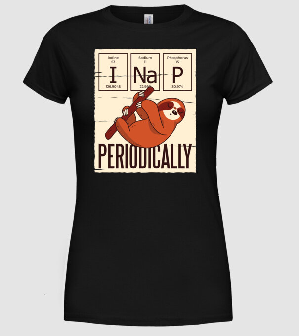 I NaP Periodic tricou leneș model negru pe tricou