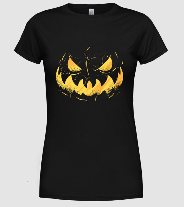 dovleac înfricoșător Halloween model negru pe tricou