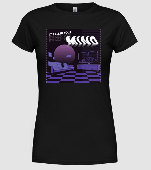 'It''s all in your mind' model negru pe tricou
