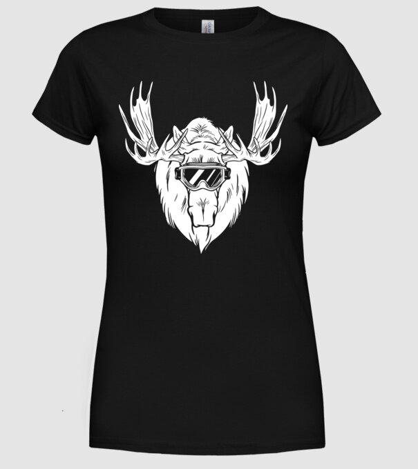 Cap de Elan model negru pe tricou