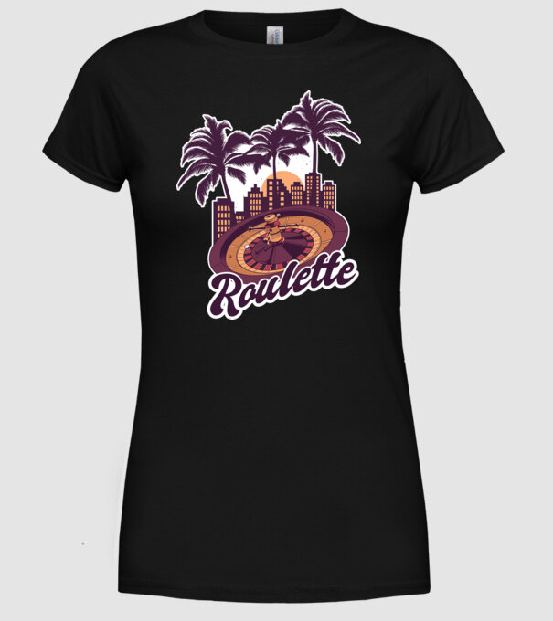 Casino Roulette model negru pe tricou