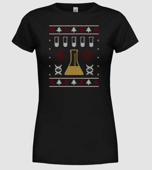 Pulover urât Chimie model negru pe tricou