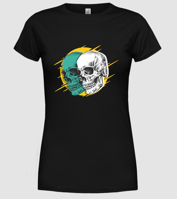 Cranii model negru pe tricou