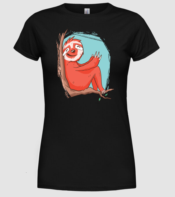 Leneș model negru pe tricou