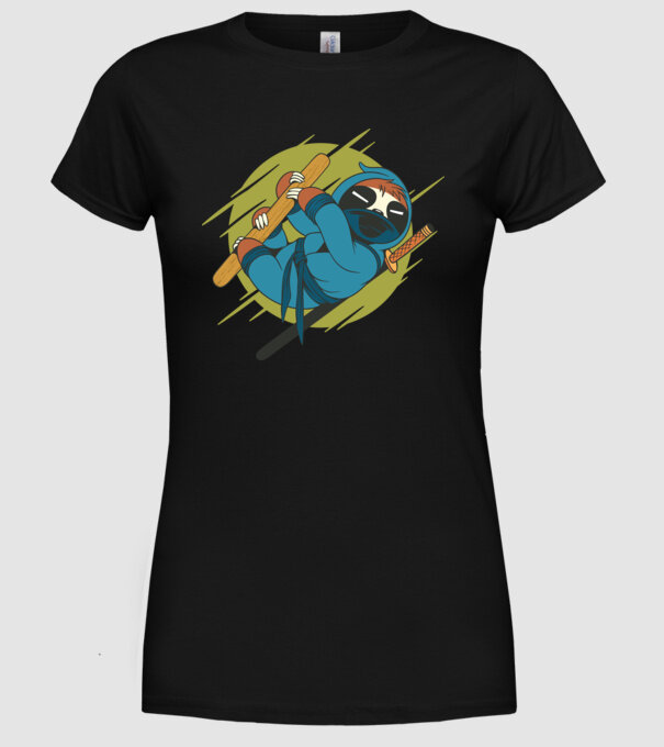 Ninja Leneș model negru pe tricou