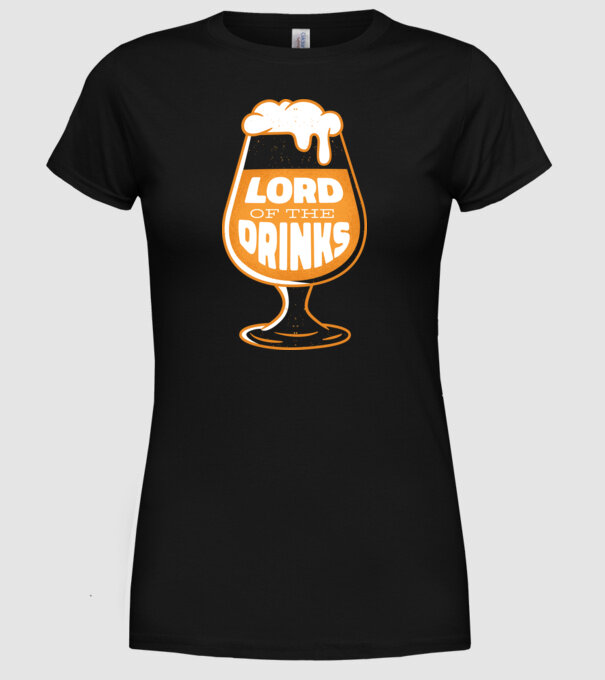 Lord of the Drinks Bere model negru pe tricou