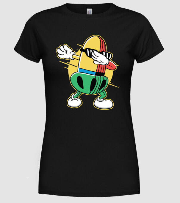Ghindă DAB cărți de joc maghiare model negru pe tricou