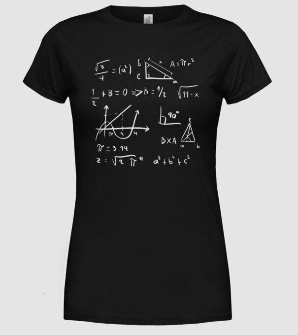 Formule matematice model negru pe tricou